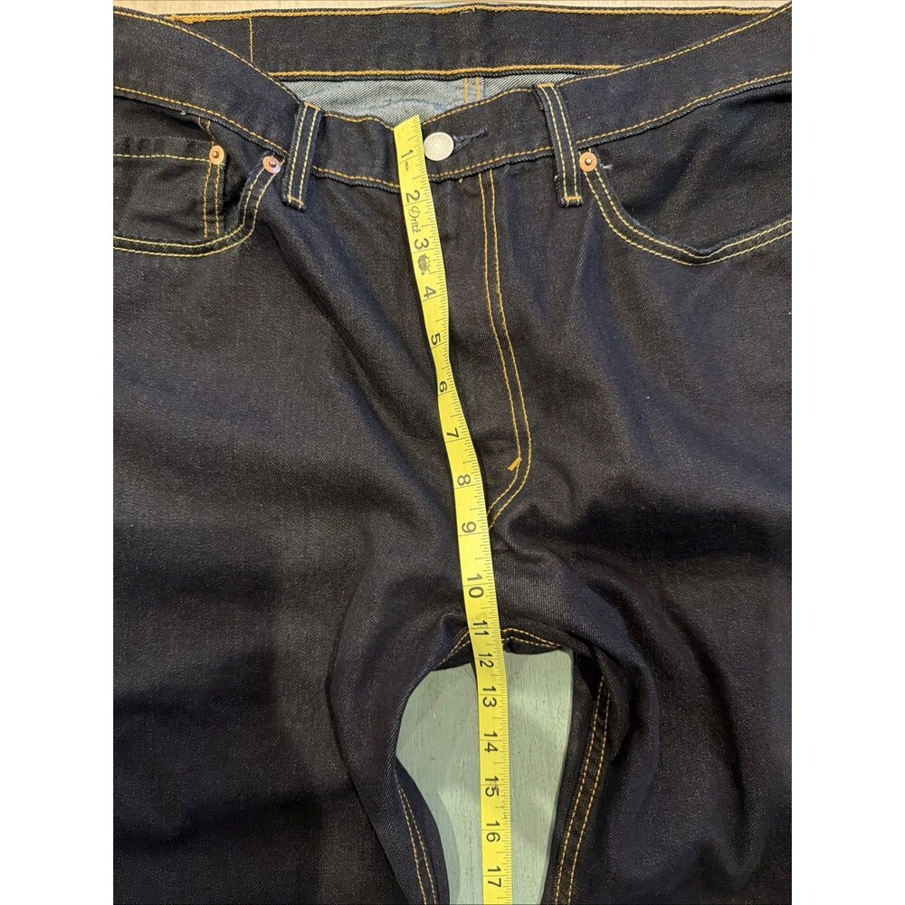 Levi’s 514 Straight Fit Jeans Black Dark Wash W36 L32‎ Original Riveted - Picture 4 of 10